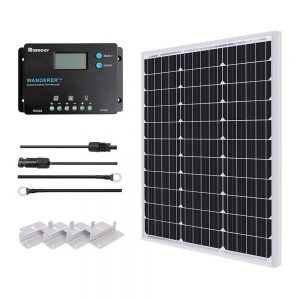 Kit panel solar con controlador carga-1