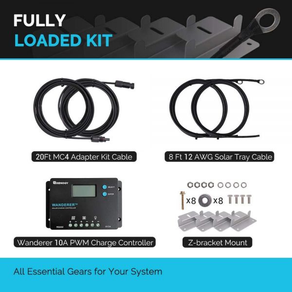 Kit panel solar con controlador carga-3