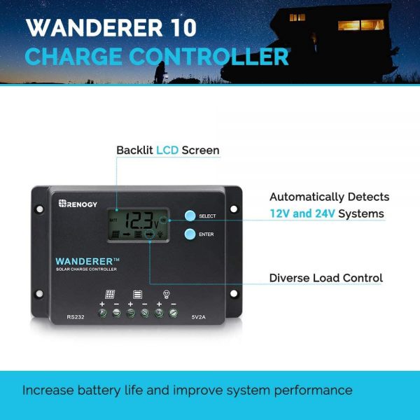 Kit panel solar con controlador carga-4